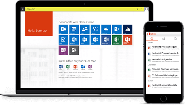 Office 365 Interface Office 365 Interface