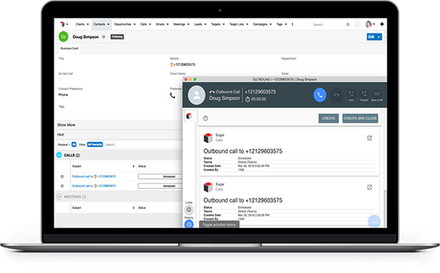 SugarCRM Interface SugarCRM integration interface